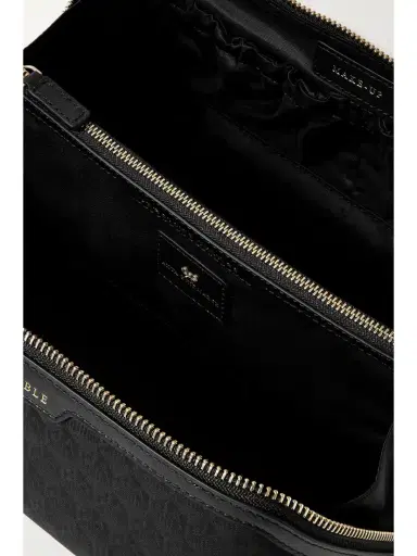 Anya Hindmarch Dressing Table Leather-trimmed Logo-jacquard Nylon Cosmetics Case | Thumbnail 4 Anya Hindmarch Dressing Table Leather-trimmed Logo-jacquard Nylon Cosmetics Case | Thumbnail 4