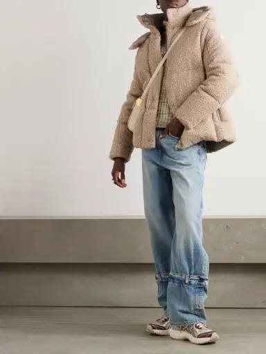 Moncler Appliquéd Quilted Metallic Bouclé Hooded Down Jacket | Thumbnail 2 Moncler Appliquéd Quilted Metallic Bouclé Hooded Down Jacket | Thumbnail 2