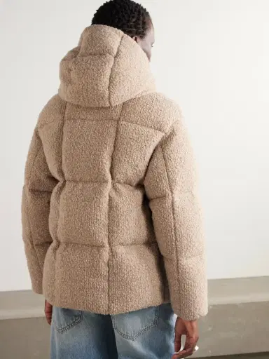 Moncler Appliquéd Quilted Metallic Bouclé Hooded Down Jacket | Thumbnail 4 Moncler Appliquéd Quilted Metallic Bouclé Hooded Down Jacket | Thumbnail 4