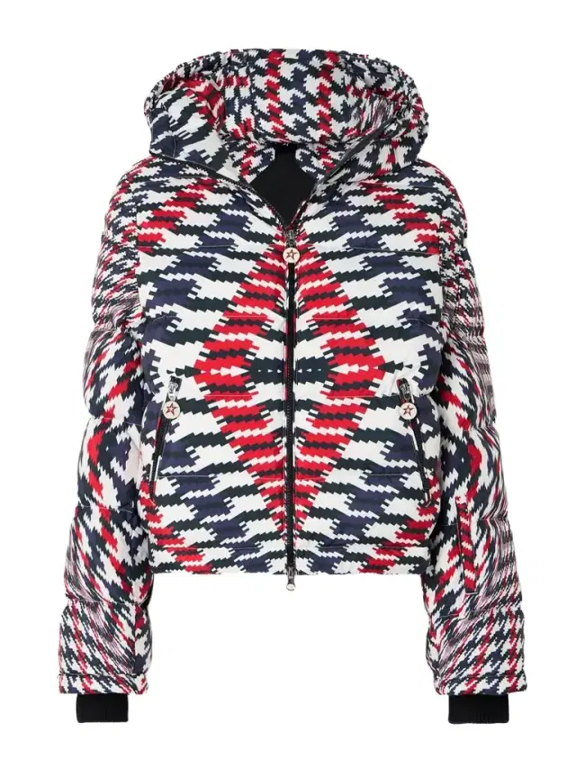 Polar Flare Quilted Printed Down Ski Jacket