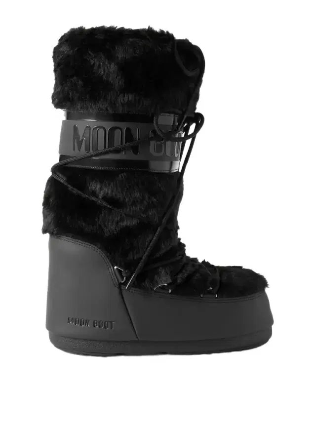 Moon Boot Icon Plush And Leather-like Snow Boots