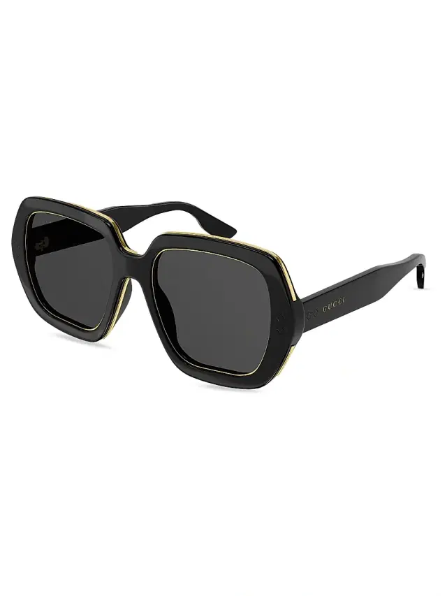 Men's 54MM Square Sunglasses - Black Men's 54MM Square Sunglasses - Black