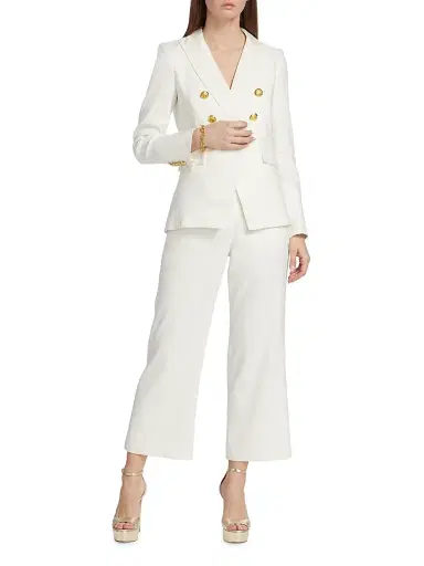 Veronica Beard Women's Miller Dickey Jacket - White - Size 6 | Thumbnail 2
