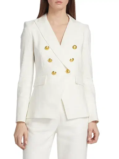 Veronica Beard Women's Miller Dickey Jacket - White - Size 6 | Thumbnail 3