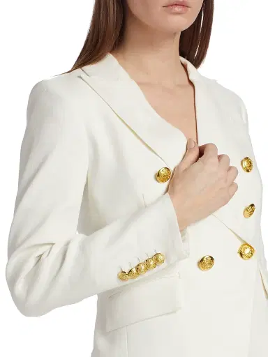 Veronica Beard Women's Miller Dickey Jacket - White - Size 6 | Thumbnail 6