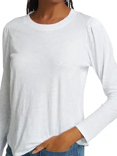 Veronica Beard Women's Mason Baseball T-Shirt - White - Size XS | Thumbnail 6 Veronica Beard Women's Mason Baseball T-Shirt - White - Size XS | Thumbnail 6