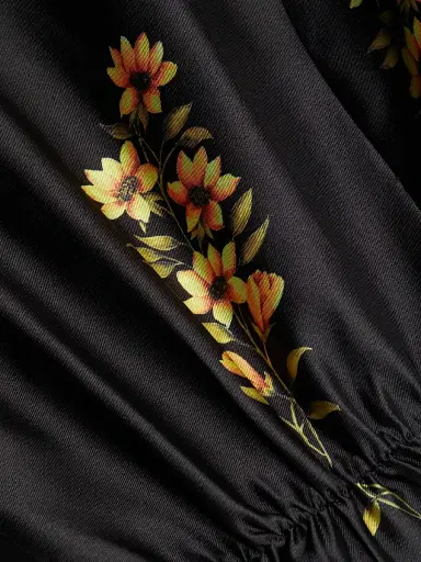 SACHIN & BABI Women's Marta Floral Mikado Fit & Flare Gown - Noir Bouquet - Size 8 | Thumbnail 8 SACHIN & BABI Women's Marta Floral Mikado Fit & Flare Gown - Noir Bouquet - Size 8 | Thumbnail 8