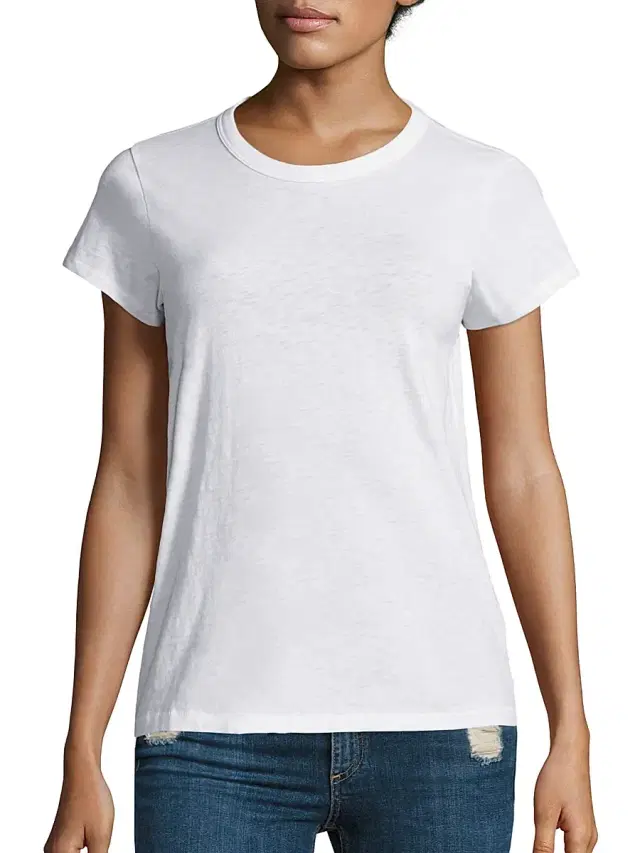 rag & bone Women's The Slub Tee - Bright White