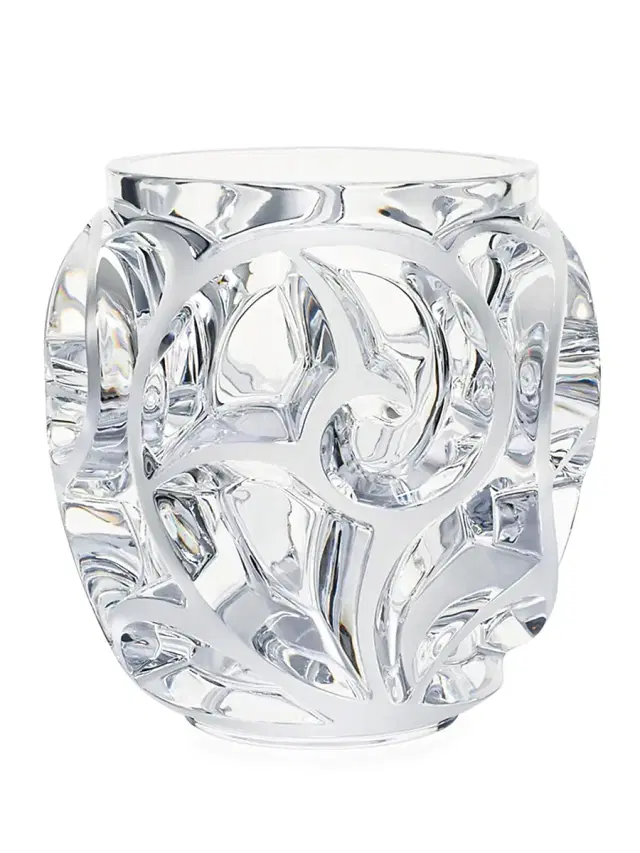 Tourbillons Small Crystal Vase - Clear