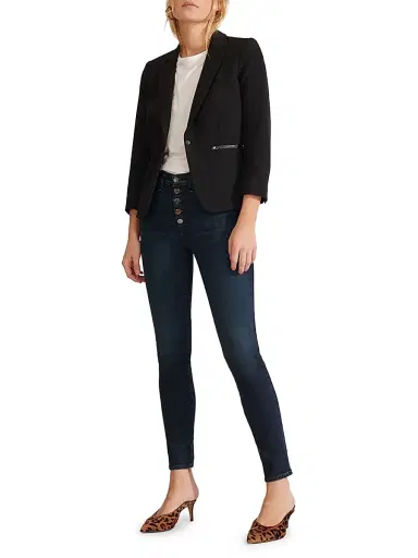 Veronica Beard Women's Core Scuba Schoolboy Jacket | Thumbnail 2