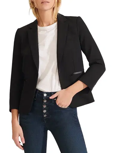 Veronica Beard Women's Core Scuba Schoolboy Jacket | Thumbnail 3