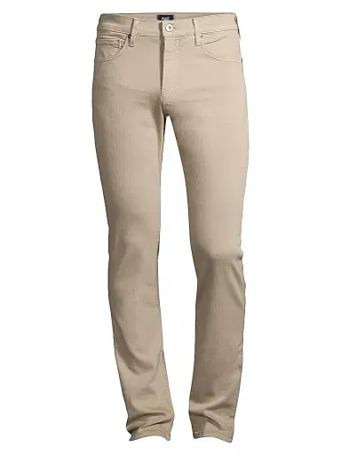 PAIGE Lennox Stretch Slim-Fit Jeans - Toasted Almond | Thumbnail 1