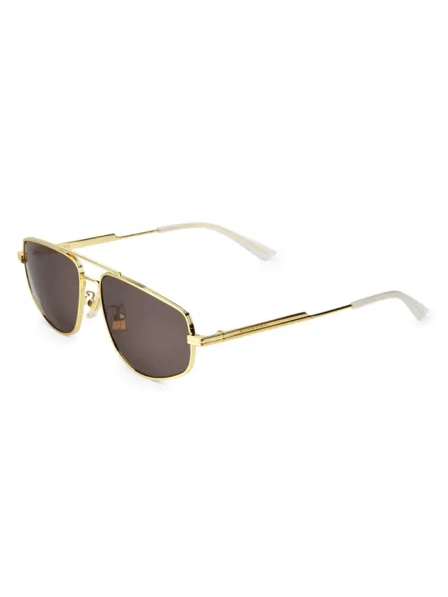 Men's 59MM Square Sunglasses - Gold
