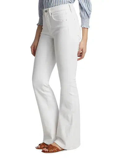 Veronica Beard Women's Beverly High-Rise Skinny Flare Jeans - White - Size 24 | Thumbnail 4