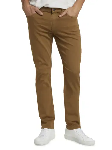 PAIGE Men's Lennox Stretch Slim-Fit Jeans - Laurel Tan - Size 40 | Thumbnail 3