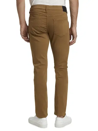 PAIGE Men's Lennox Stretch Slim-Fit Jeans - Laurel Tan - Size 40 | Thumbnail 5