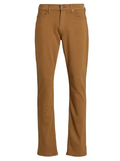 PAIGE Men's Lennox Stretch Slim-Fit Jeans - Laurel Tan - Size 40 | Thumbnail 1