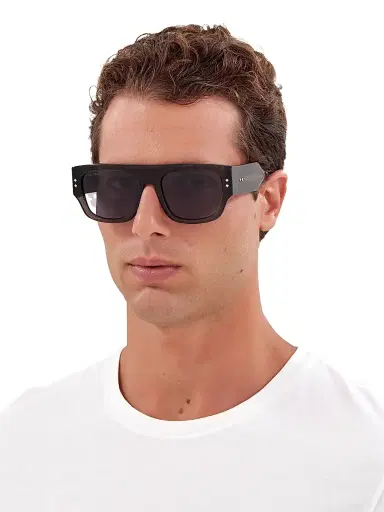 Gucci Men's Nouvelle Vague 54MM Square Acetate Sunglasses - Grey | Thumbnail 4