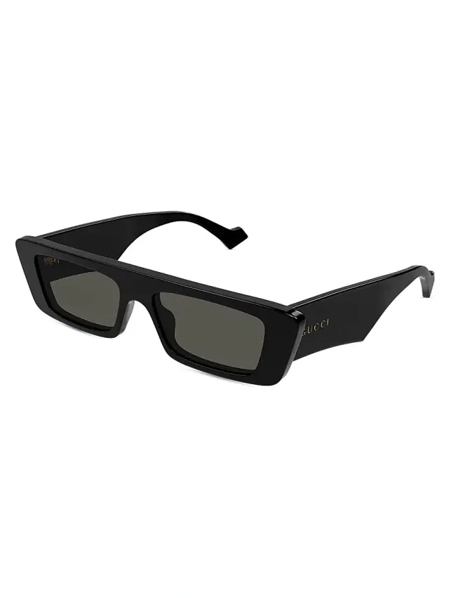 Gucci Men's  Generation 54MM Rectangular Acetate Sunglasses - Black