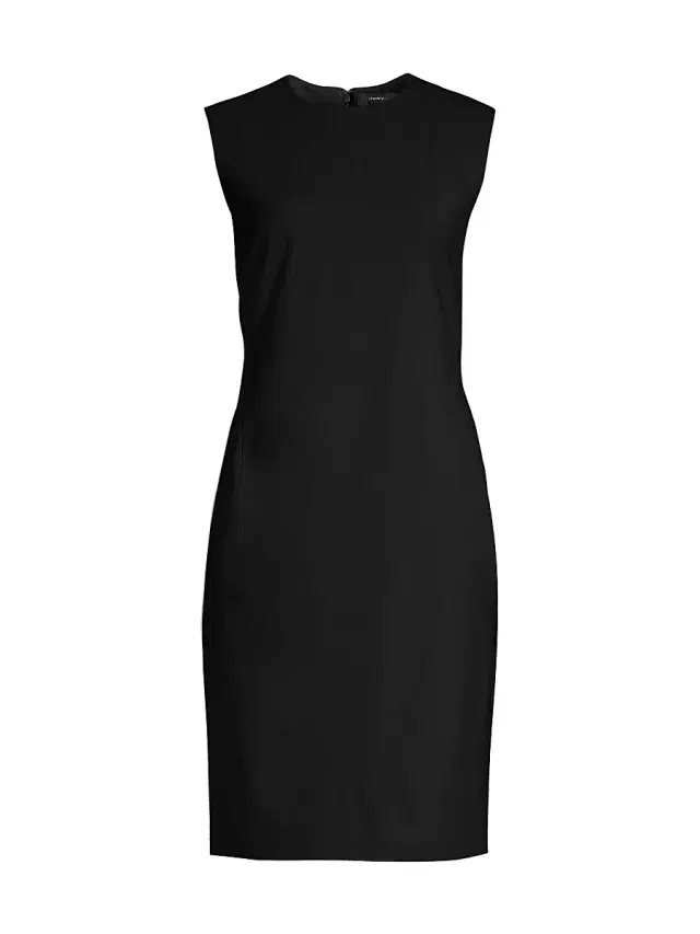 Theory Women's Power Wool Dress - Black
