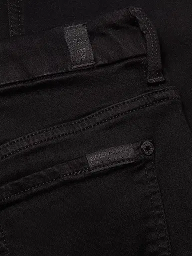 7 For All Mankind Women's The High-Rise Skinny Slim Illusion Jeans - Black Rinse | Thumbnail 7