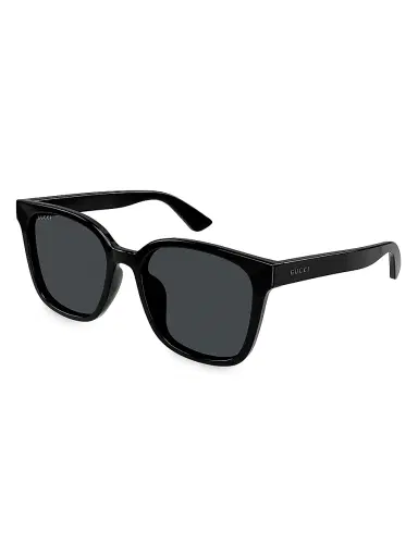 Gucci Men's Minimal 56MM Round Injection Sunglasses - Black | Thumbnail 1