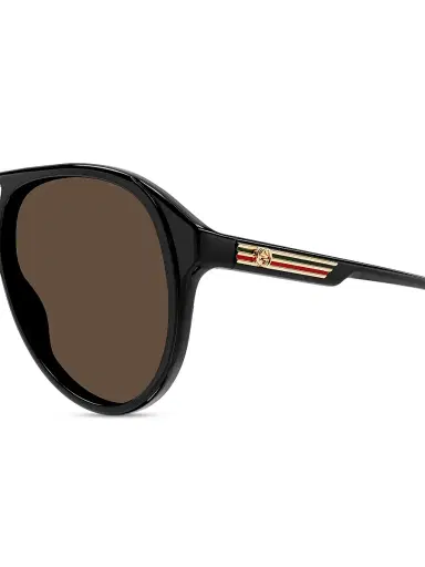 Gucci Men's Archive Details 59MM Acetate Web Pilot Sunglasses - Black | Thumbnail 3