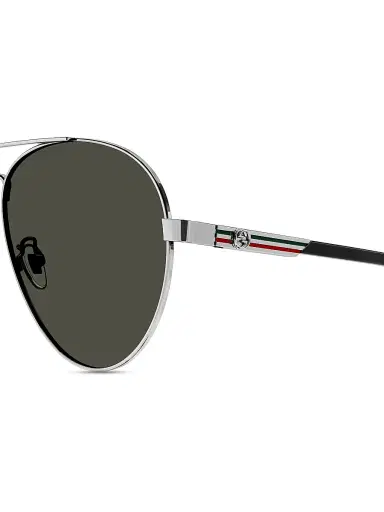 Gucci Men's Archive Details 61MM Metal Pilot Sunglasses - Ruthenium | Thumbnail 4