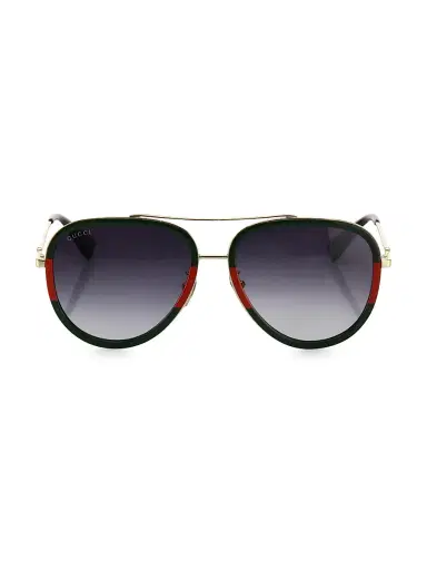 Gucci Men's 57MM Pilot Sunglasses | Thumbnail 1 Gucci Men's 57MM Pilot Sunglasses | Thumbnail 1