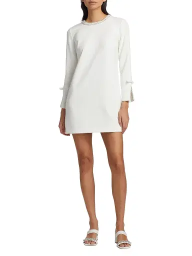 SACHIN & BABI Women's Parker Beaded Shift Dress - Ivory - Size 10 | Thumbnail 2