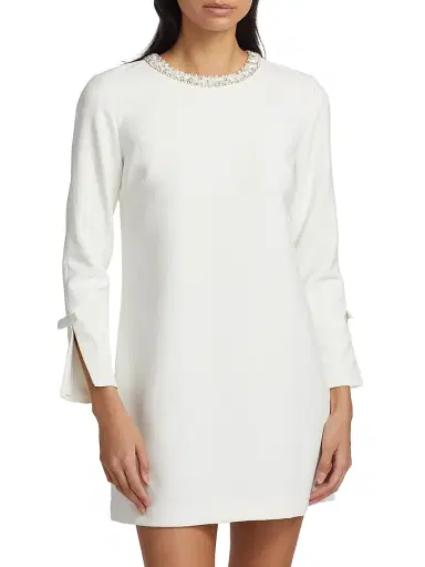 SACHIN & BABI Women's Parker Beaded Shift Dress - Ivory - Size 10 | Thumbnail 3
