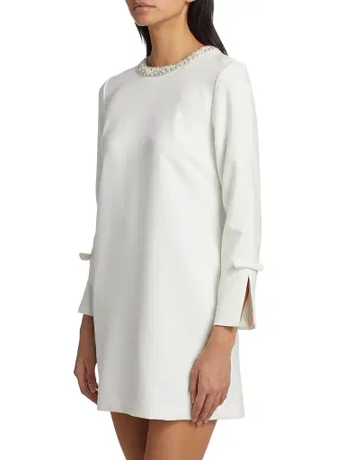 SACHIN & BABI Women's Parker Beaded Shift Dress - Ivory - Size 10 | Thumbnail 4