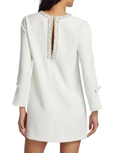 SACHIN & BABI Women's Parker Beaded Shift Dress - Ivory - Size 10 | Thumbnail 5