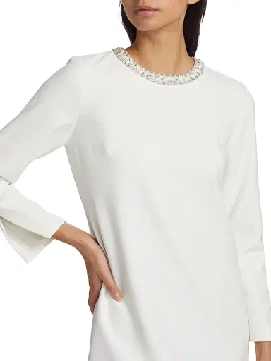 SACHIN & BABI Women's Parker Beaded Shift Dress - Ivory - Size 10 | Thumbnail 6