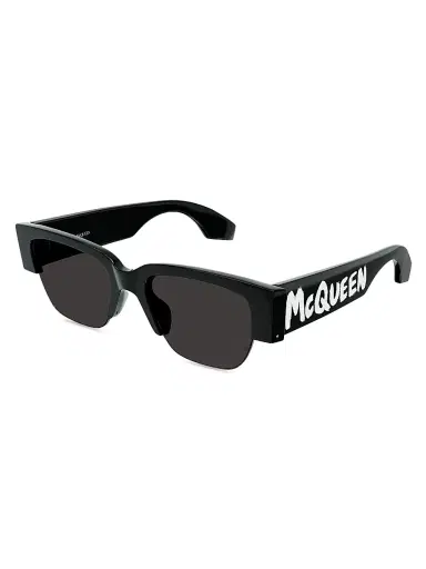 Alexander McQueen Men's Graffiti 54MM Mirrored Acetate Sunglasses | Thumbnail 2