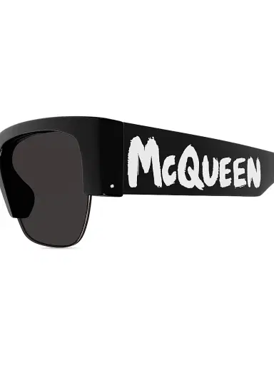 Alexander McQueen Men's Graffiti 54MM Mirrored Acetate Sunglasses | Thumbnail 3