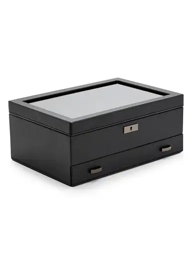 Wolf Axis 10-Watch Storage Box With Drawer | Thumbnail 3 Wolf Axis 10-Watch Storage Box With Drawer | Thumbnail 3
