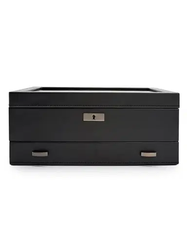 Wolf Axis 10-Watch Storage Box With Drawer | Thumbnail 1 Wolf Axis 10-Watch Storage Box With Drawer | Thumbnail 1
