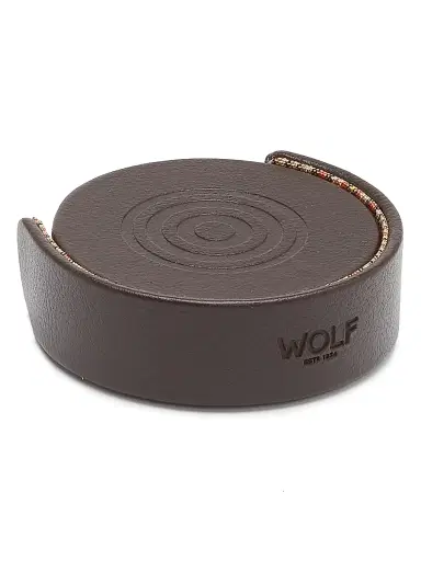 Wolf WM Brown X  4-Piece Coasters & Case Set - Brown | Thumbnail 4