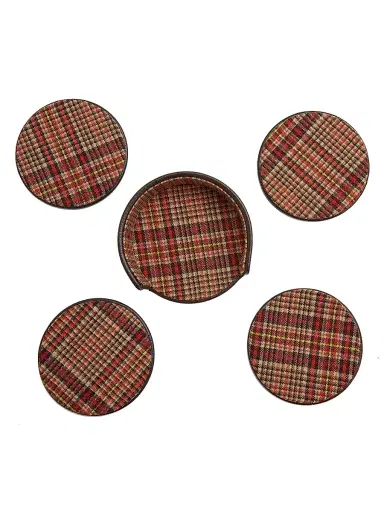 Wolf WM Brown X  4-Piece Coasters & Case Set - Brown | Thumbnail 7