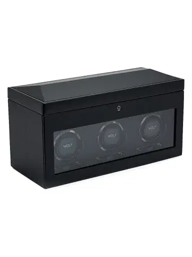Wolf British Racing Triple Watch Winder - Black | Thumbnail 2