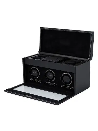 Wolf British Racing Triple Watch Winder - Black | Thumbnail 3