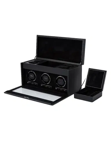Wolf British Racing Triple Watch Winder - Black | Thumbnail 4