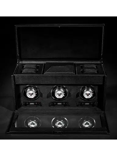 Wolf British Racing Triple Watch Winder - Black | Thumbnail 5