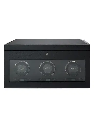 Wolf British Racing Triple Watch Winder - Black | Thumbnail 1