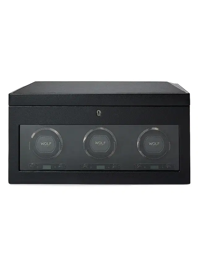 British Racing Triple Watch Winder - Black