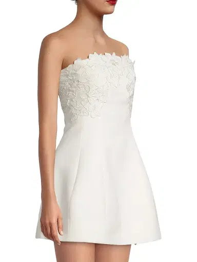 SACHIN & BABI Women's Alanna Embroidered Strapless Minidress - Ivory - Size 12 | Thumbnail 4 SACHIN & BABI Women's Alanna Embroidered Strapless Minidress - Ivory - Size 12 | Thumbnail 4