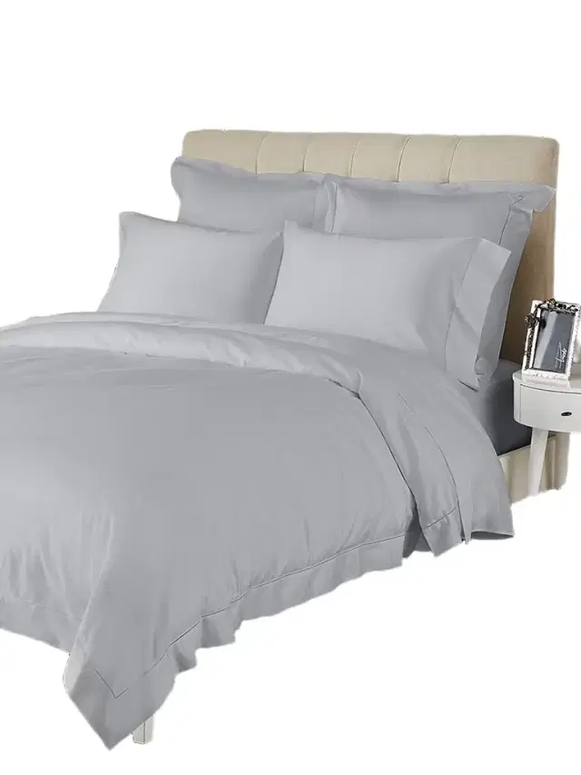 Saks Fifth Avenue Hemstitch Cotton Sham - Grey European