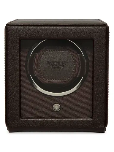 Wolf Cub Watch Winder With Cover - Brown | Thumbnail 1