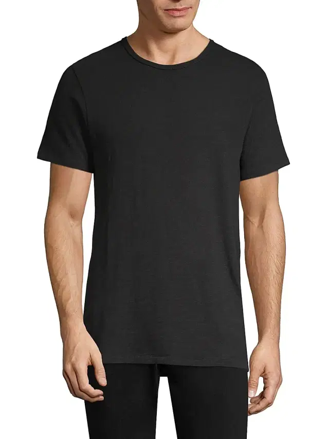 Men's Cotton Relaxed-Fit Jersey T-Shirt - Jet Black